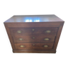 Old and authentic countertop furniture with 3 large drawers in oak 1900