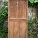 Antique powder yellow Parisian bonnetière wardrobe.