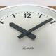 White industrial austrian factory wall clock from Schauer, 1960s