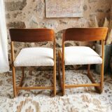 2 Baumann Traineau Chairs, Bemol restored