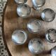 Set of 16 vintage stainless steel dessert cups