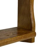 Vintage solid wooden wall rack with 3 shelves 70s oak rack
