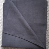Nappe de campagne en lin lourd gris foncé
