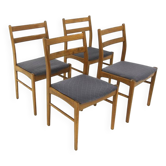 Set of 4 Scandinavian beech chairs, Sweden, 1960