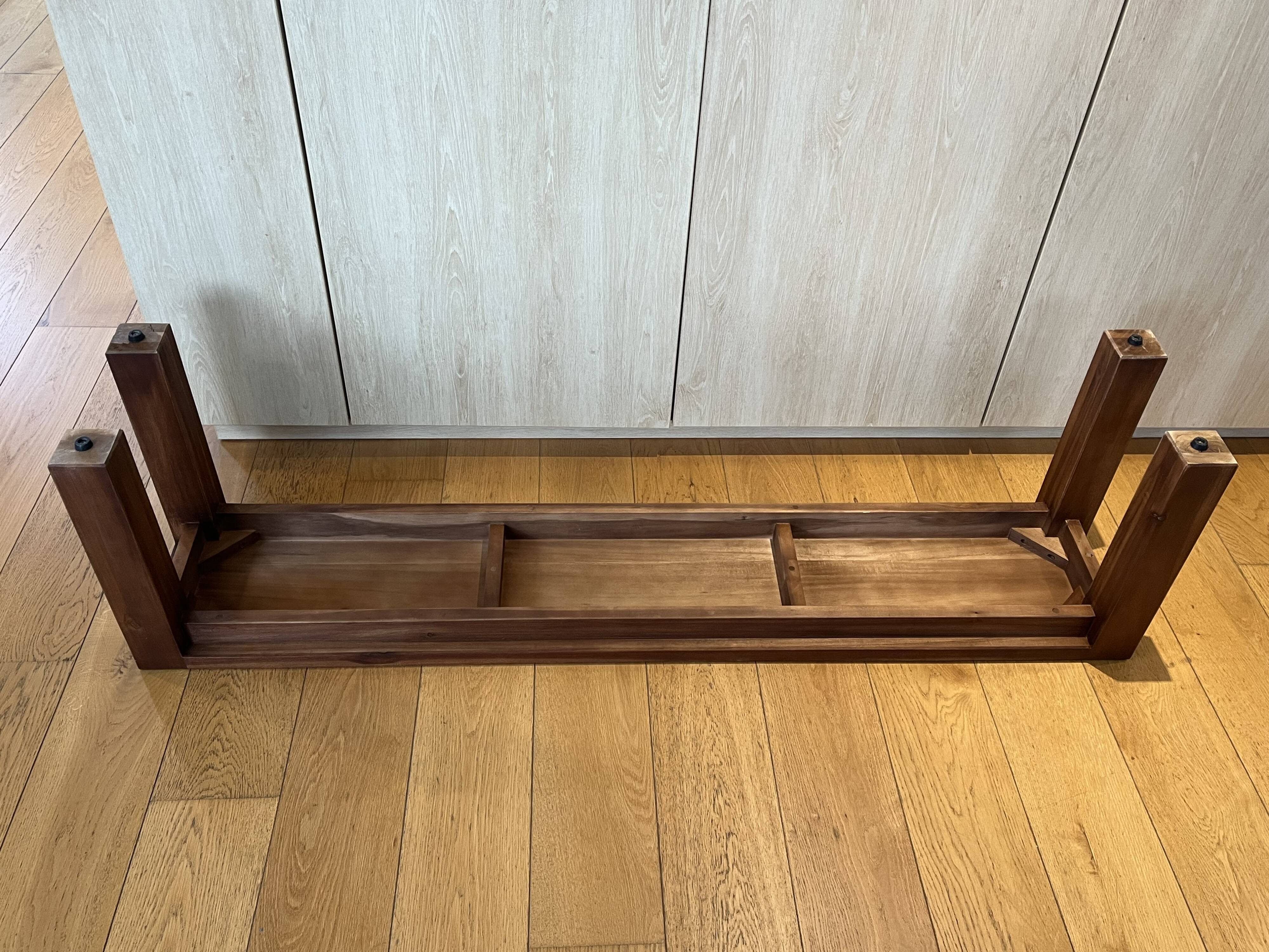 Handcrafted wooden bench