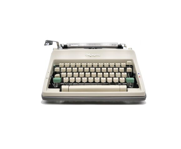 Machine à écrire Olympia SM9 beige révisée ruban neuf 1978