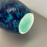 Pottery fat lava multi-color floor vase made by Scheurich, 1970s
