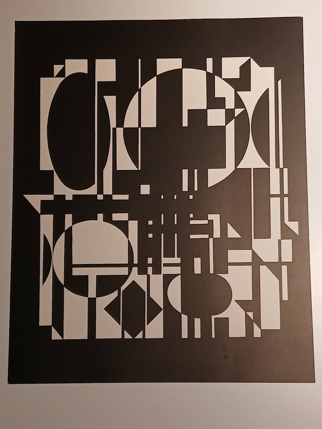 Victor Vasarely Vintage silkscreen print by du griffin circa 1970