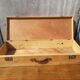 Former valise malle ad hoc wood leather anse vintage deco plate