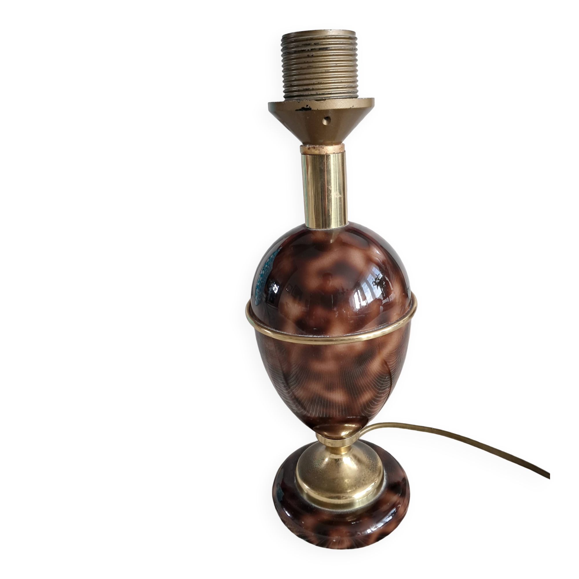Lampe vintage en métal et laiton