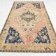 5x9 Peach Red Dark Blue Persian Area Rug, 153x290Cm SK 18900
