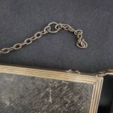 Ancien miroir triptyque style barber