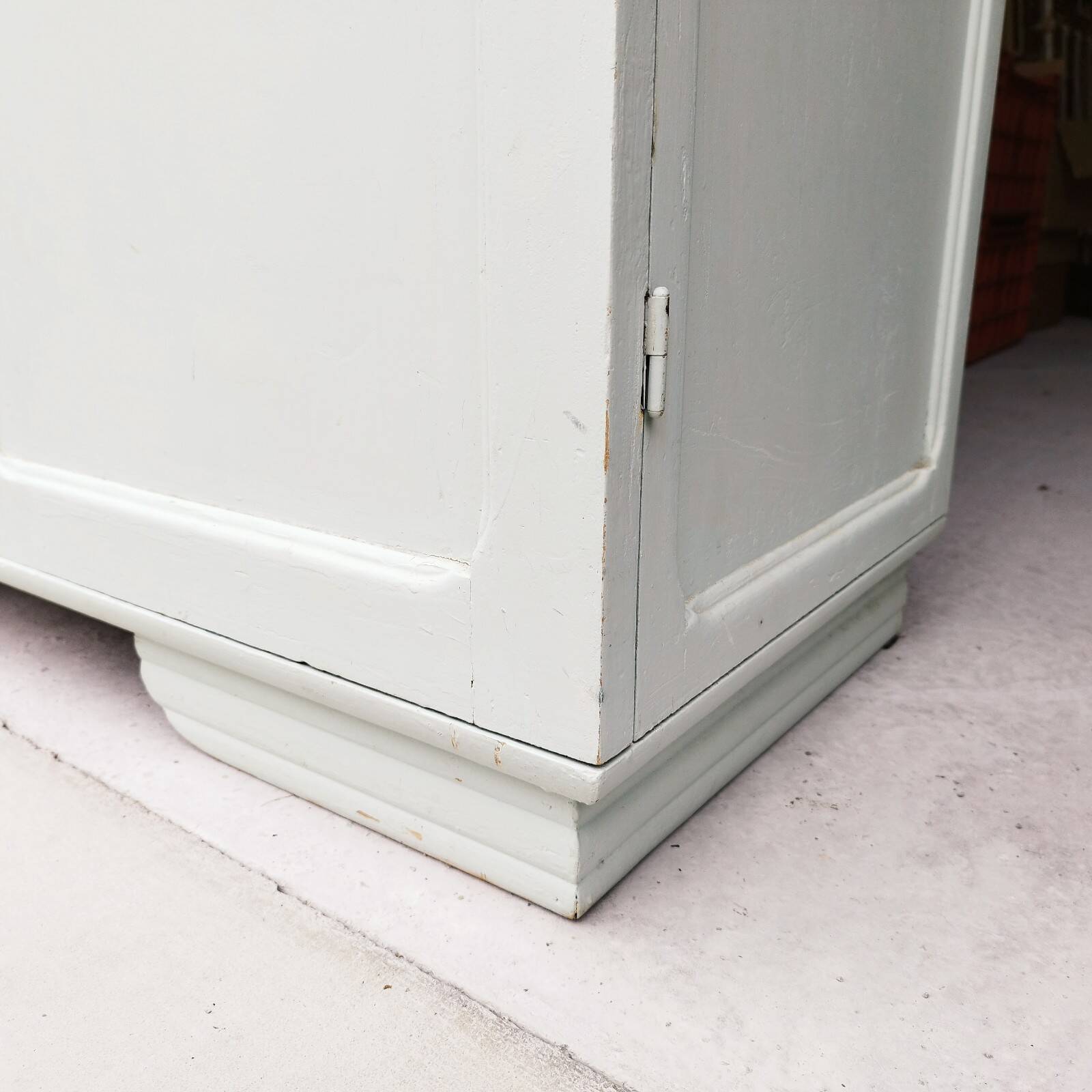 Vintage wardrobe boarding wood painted