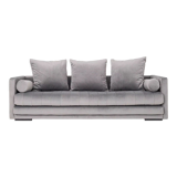 Canapé kopenhaga argent velour, design scandinave