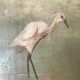 Oil on old panel heron egrets