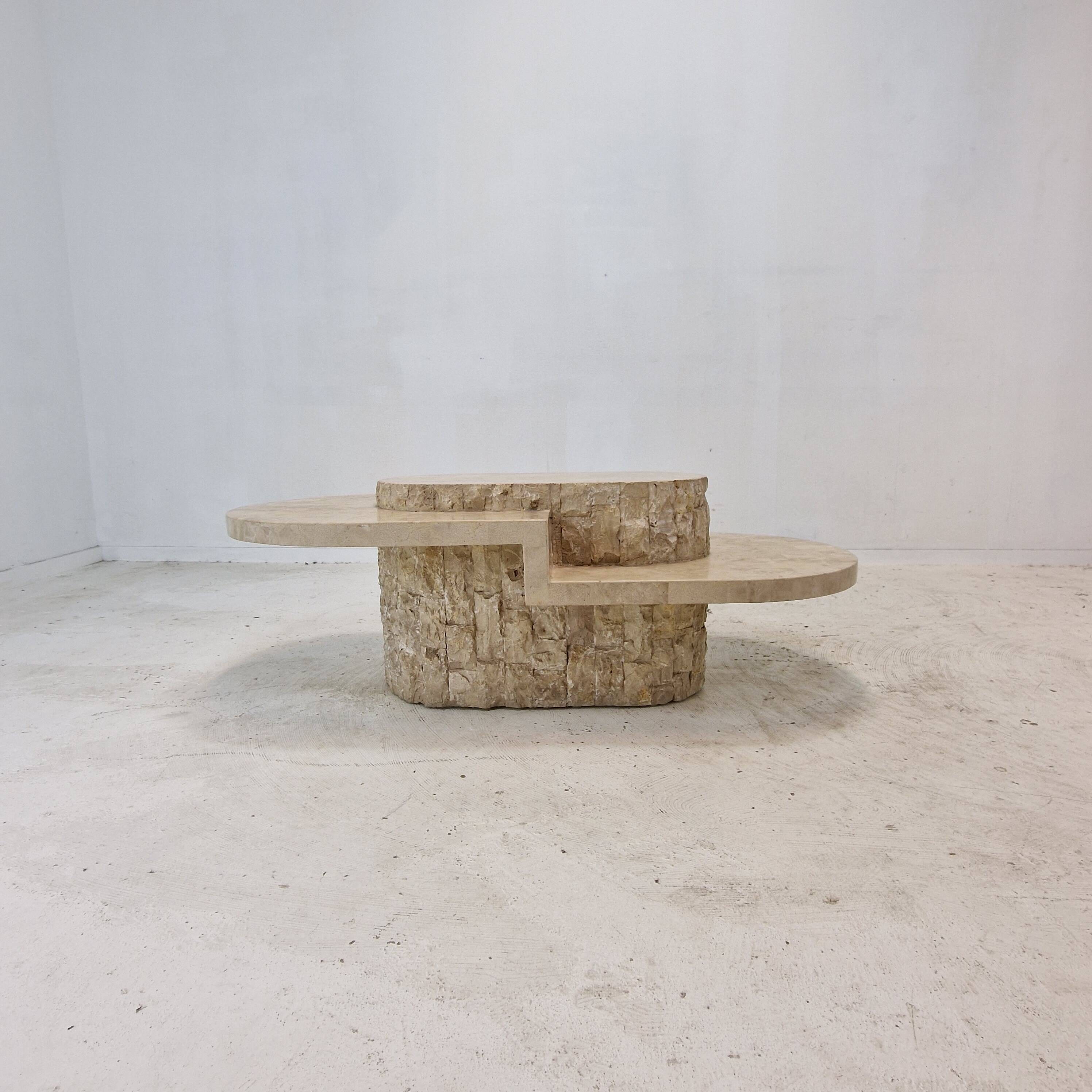 Mactan or Fossil Stone Coffee Table by Magnussen Ponte, 1980s