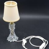 Lampe de table charmante en vase en verre de Murano Rostrato pour Barovier & Toso, années 1940.