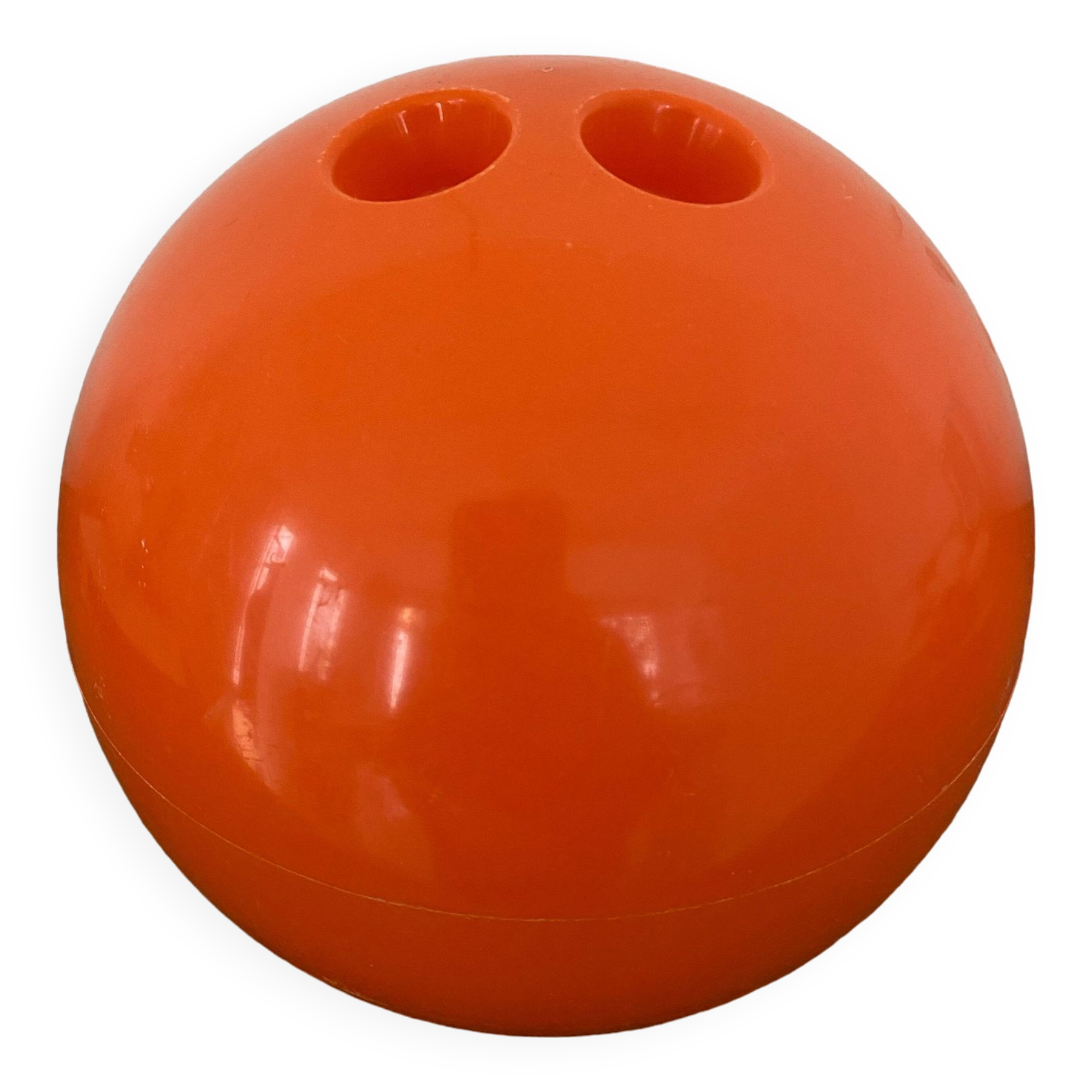 Vintage orange bucket in the shape of a FASYL bowling ball, diameter 18 cm