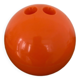 Vintage orange bucket in the shape of a FASYL bowling ball, diameter 18 cm
