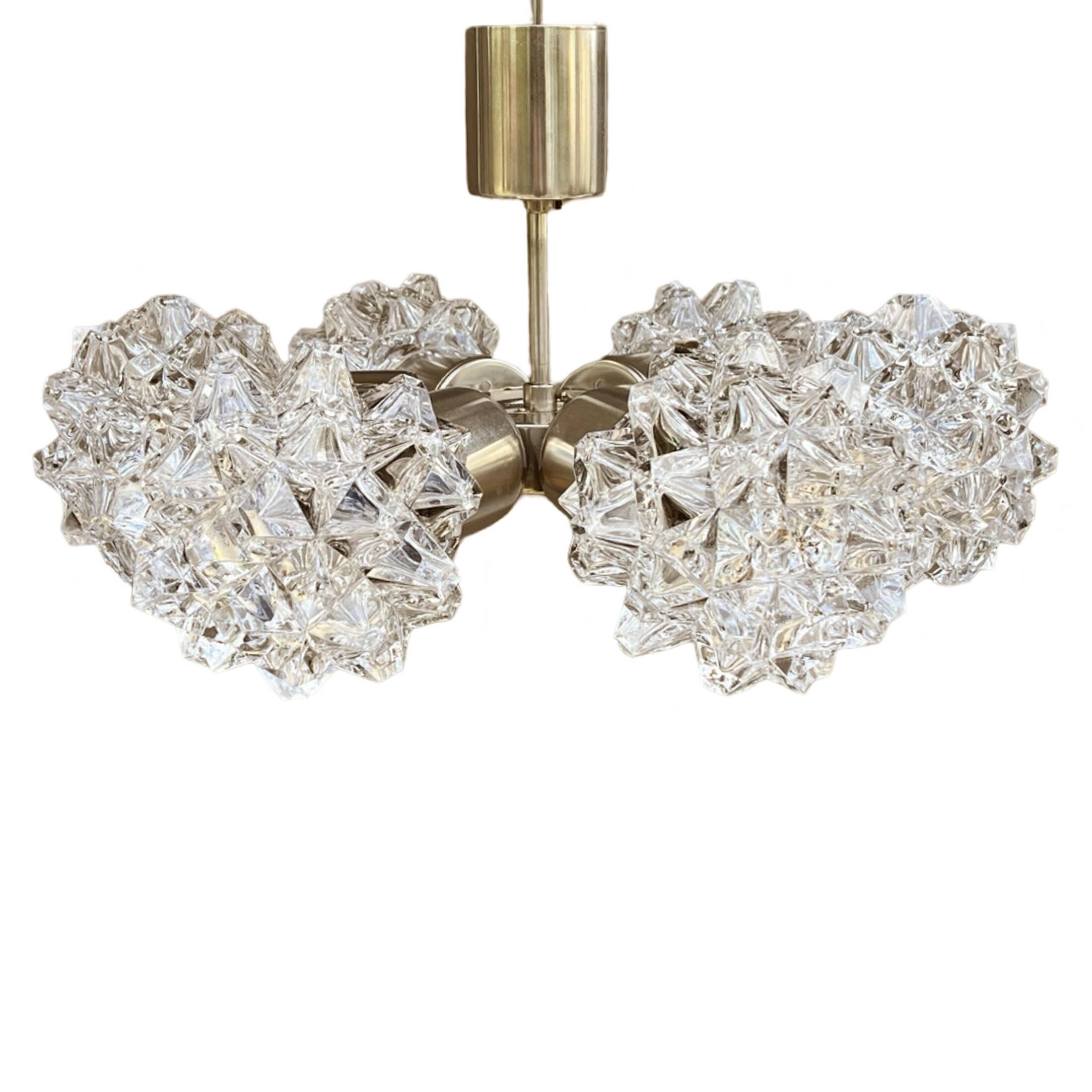 Sputnik chandelier, Kamenicky Senov, Czechoslovakia, 1970s.