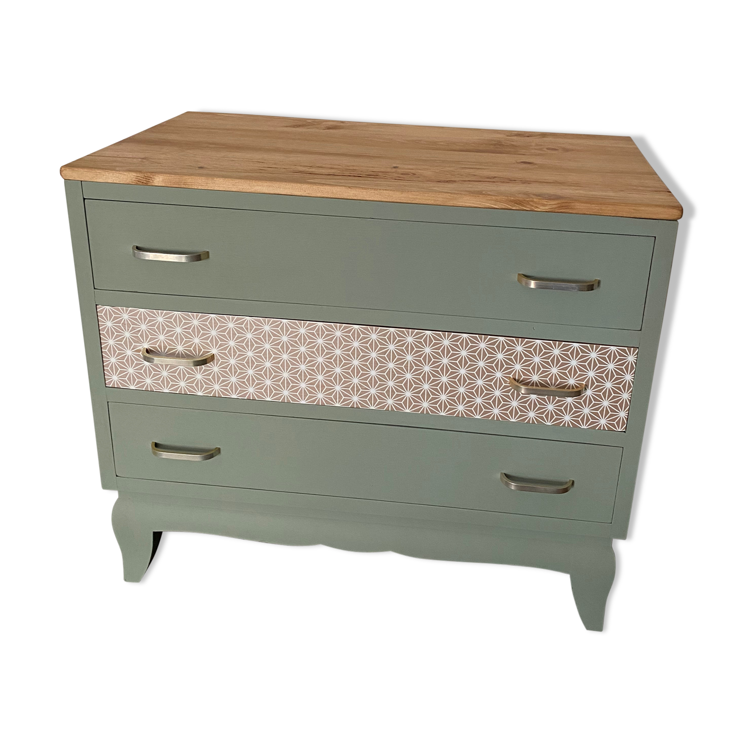 Chest of drawers 3 green water drawers