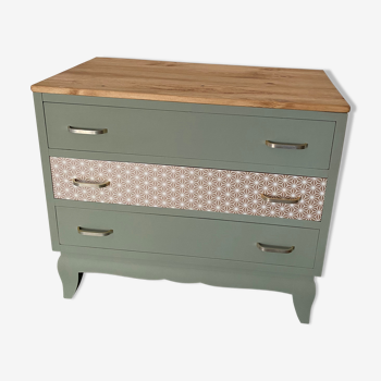 Chest of drawers 3 green water drawers