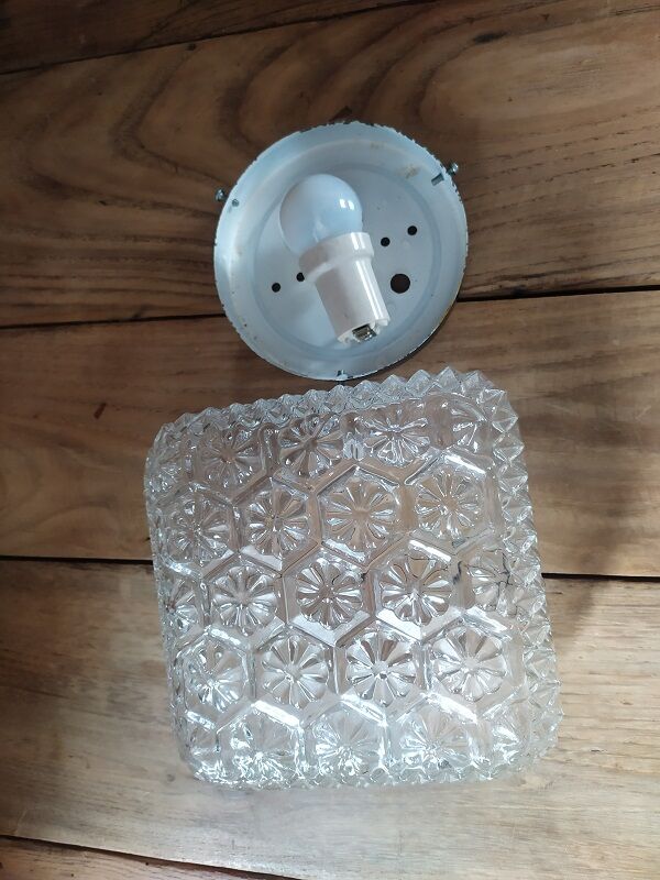 Original glass ceiling globe Cast Flowers Old Vintage Flowers 18