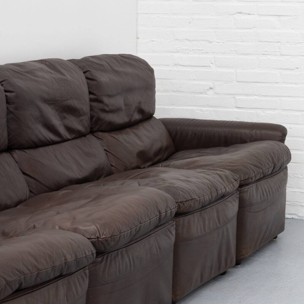 Leather modular sofa, 1970s
