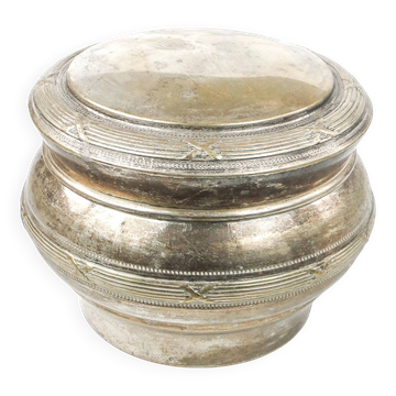 Eclectic bonbonniere, silver-plated brass, Belgium, 19th century