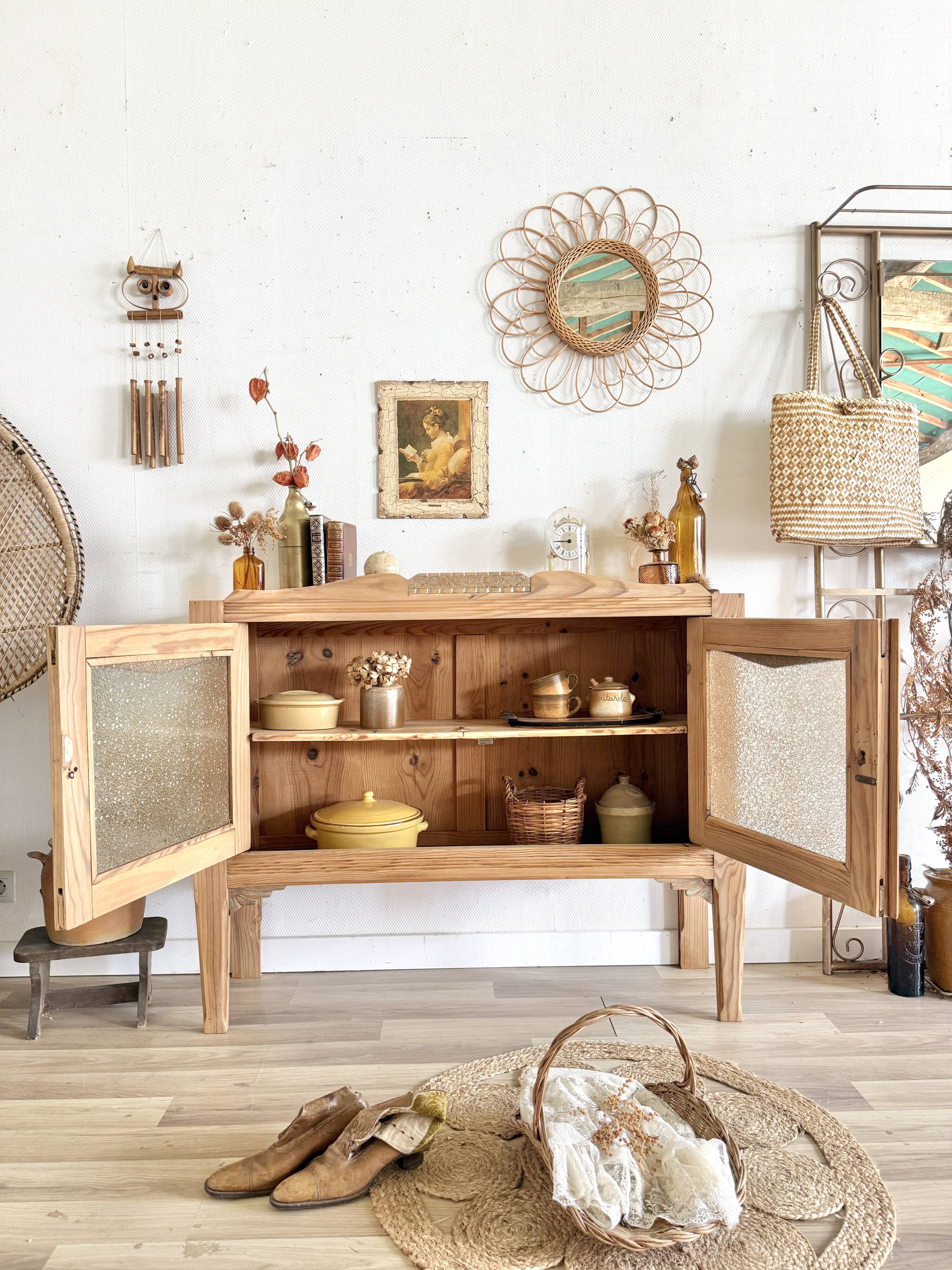 Console vitrée art déco