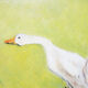 2 Oils on Wood Framed and Signed Henri Merlet: White Geese