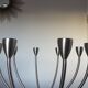 Modernist Scandinavian candlestick years 70 steel