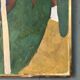 Mid-Century Modern "Modernist Cow" Swedish Vintage Landscape Oil Painting by Ture Fabianssonb