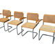 Set of 4 Cesca model armchairs by Marcel Breuer