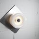Doria Wall Light 1960 Alu Opaline + chrome LED bulb, Germany