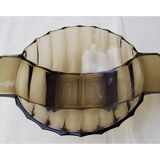 Art deco trinket bowl in smoked glass