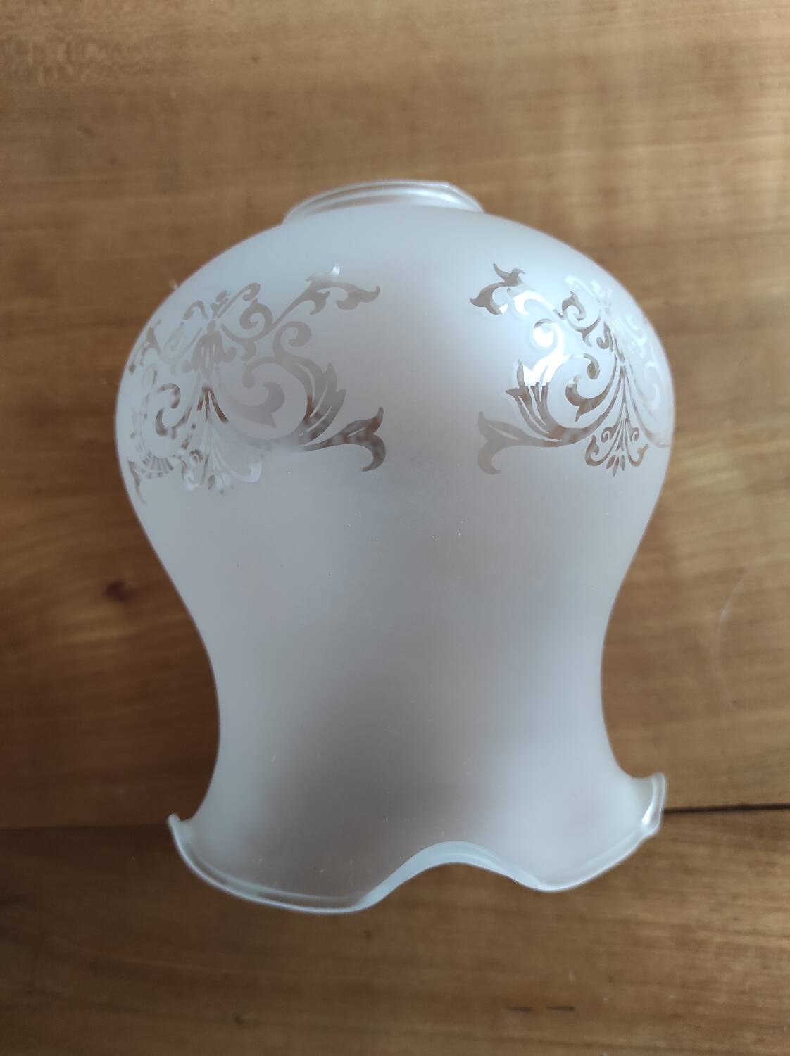 'Tulip' lampshade for lighting, transparent decoration on frosted glass.