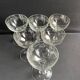 6 Coupes à champagne – Verre taillé et gravé - Art déco