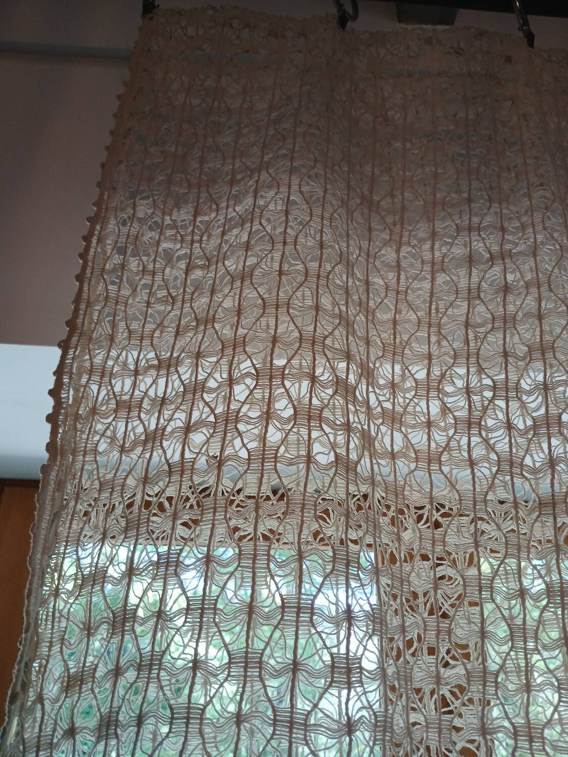 Vintage crochet curtain