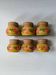 Egg cups in wood with hand-painted floral decoration, handcrafted