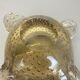 Glass bowl element shell ashtray murano bubble, italy 1970s