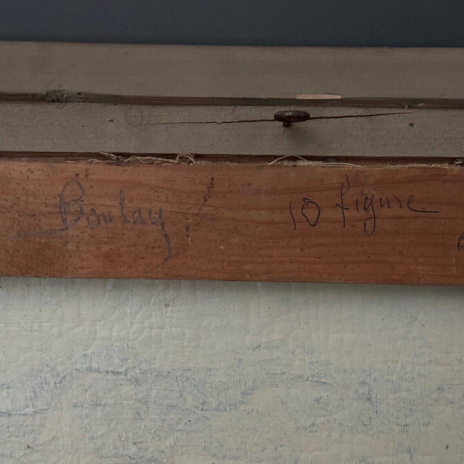 Oil on canvas of Breton farms by Pasquier, early 20th century