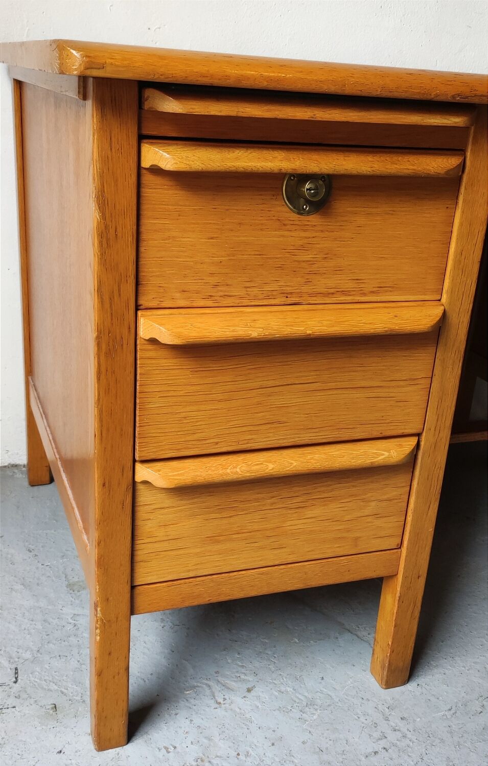 Scandinavian light oak desk