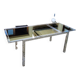 Vintage chrome and glass dining table, Roche Bobois