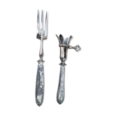 Meat fork solid silver early twentieth century