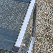 Console service of the 70s double trays smoked glass chrome base