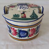 Butter dish, HB Henriot earthenware, Quimper
