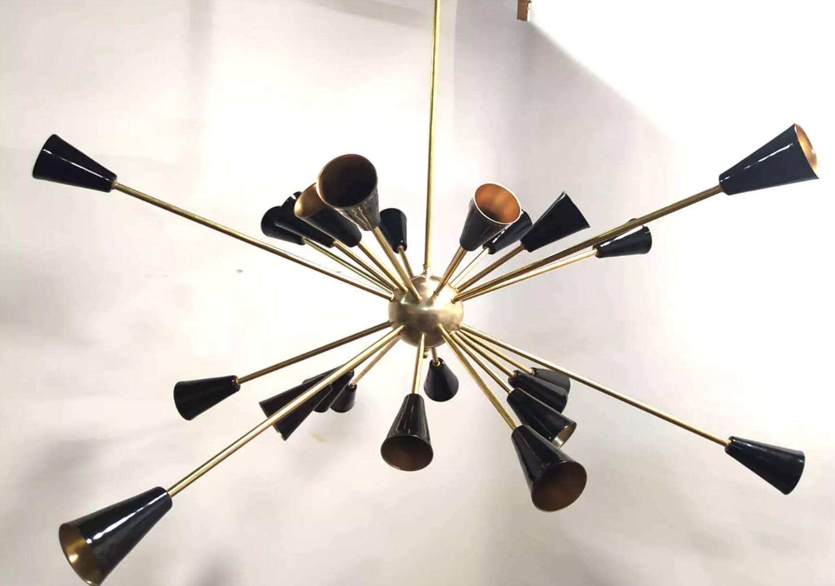 Brass Sputnik Ceiling Lamp, 1950s