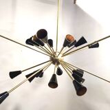 Brass Sputnik Ceiling Lamp, 1950s