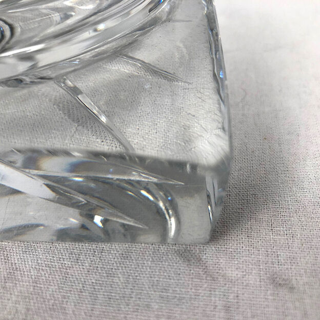Cut on foot in cut crystal